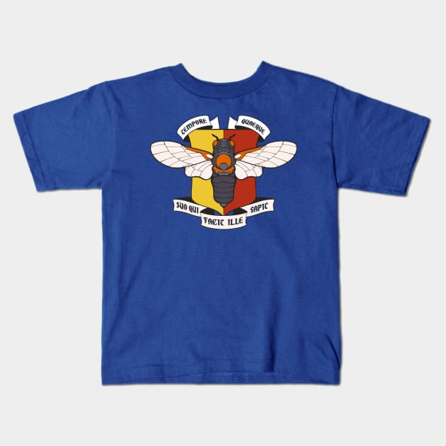 Valorous Beasties: Cicada [Color Ver.] Kids T-Shirt by wanderingkotka